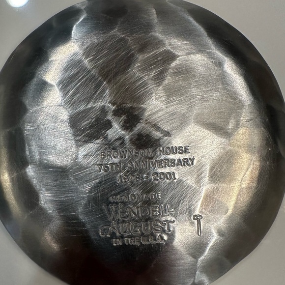 Vintage Wendell August Handmade Forge Brownson House Commemorative Plate 2001 - Picture 4 of 8